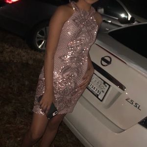 Pink bodycon dress